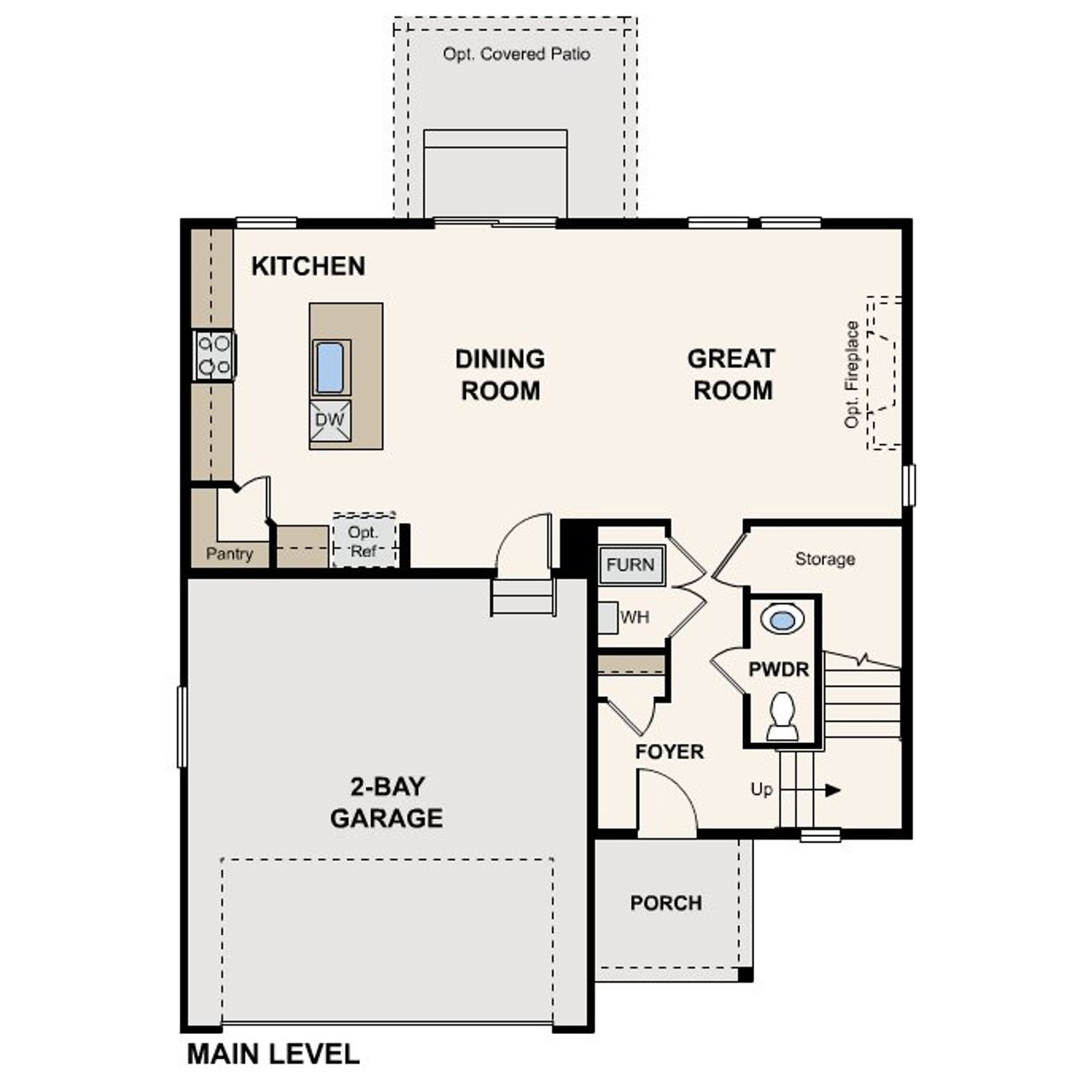 2D floor plan layout for the The Mackenzie by Century Communities in Sweetgrass, Dacono, CO (Image 2).