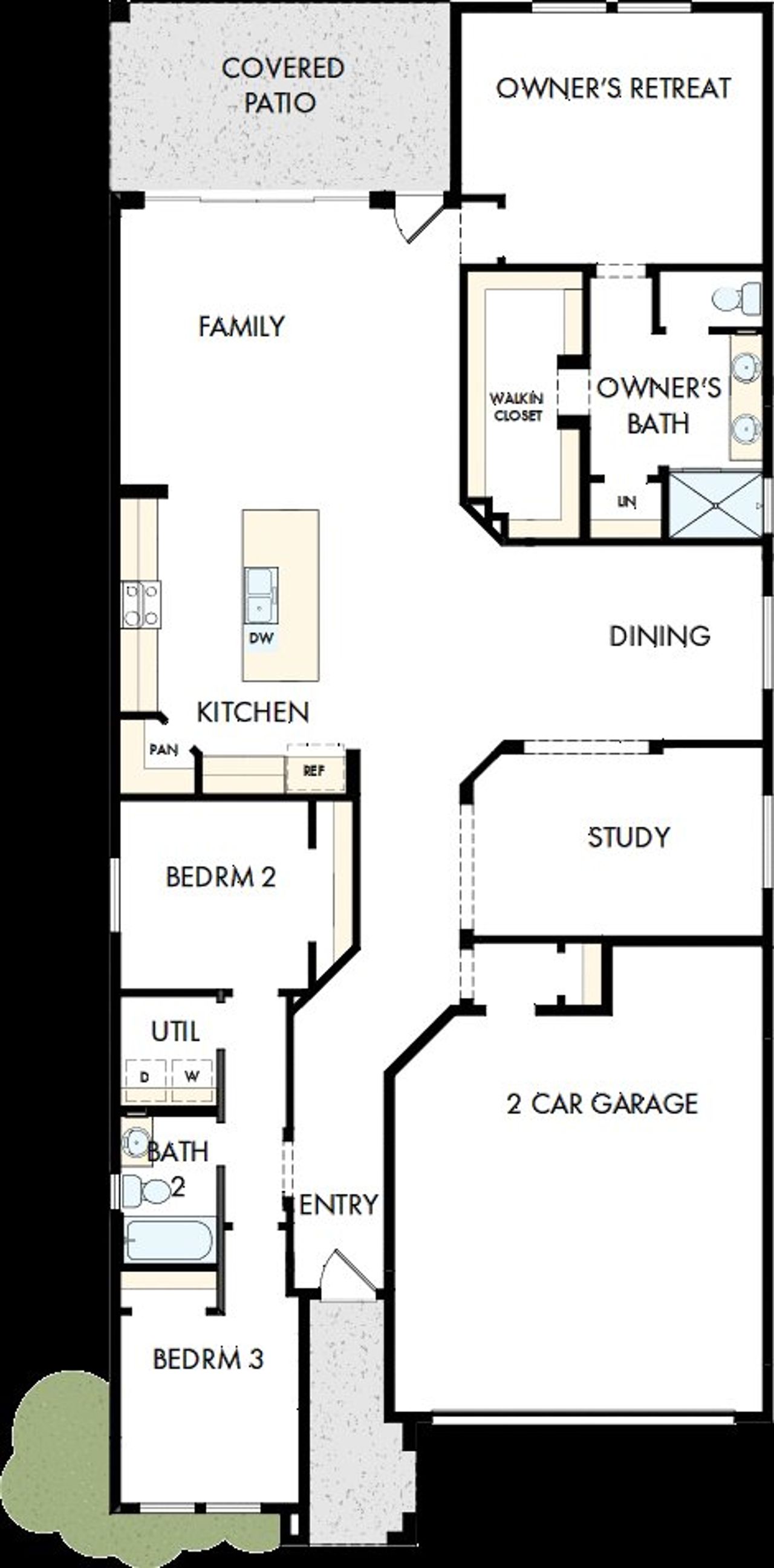 2D floor plan layout of this home in Artesa at Soleo, San Tan Valley, AZ (Image 2). 2D floor plan layout of this home in Artesa at Soleo, San Tan Valley, AZ (Image 2).