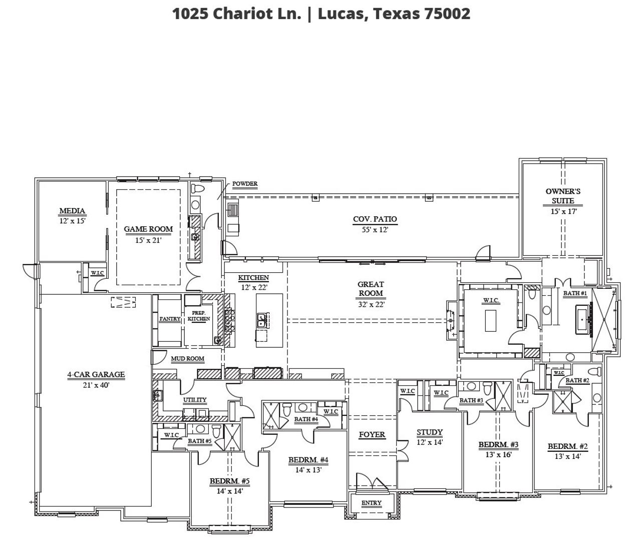 2D floor plan layout of this home in Enchanted Creek, Lucas, TX (Image 2). 2D floor plan layout of this home in Enchanted Creek, Lucas, TX (Image 2).