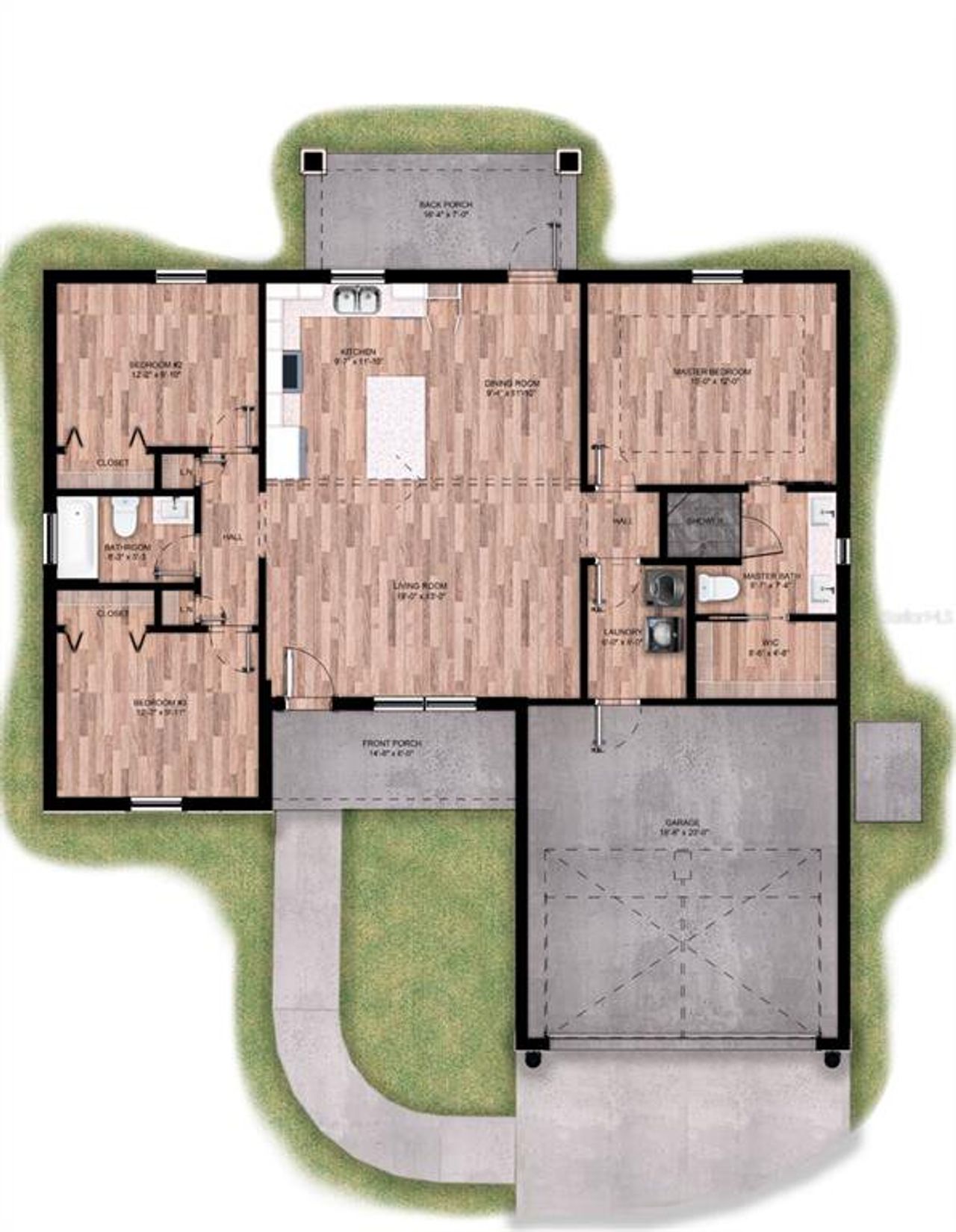 2D floor plan layout of this home in , Wauchula, FL (Image 2).