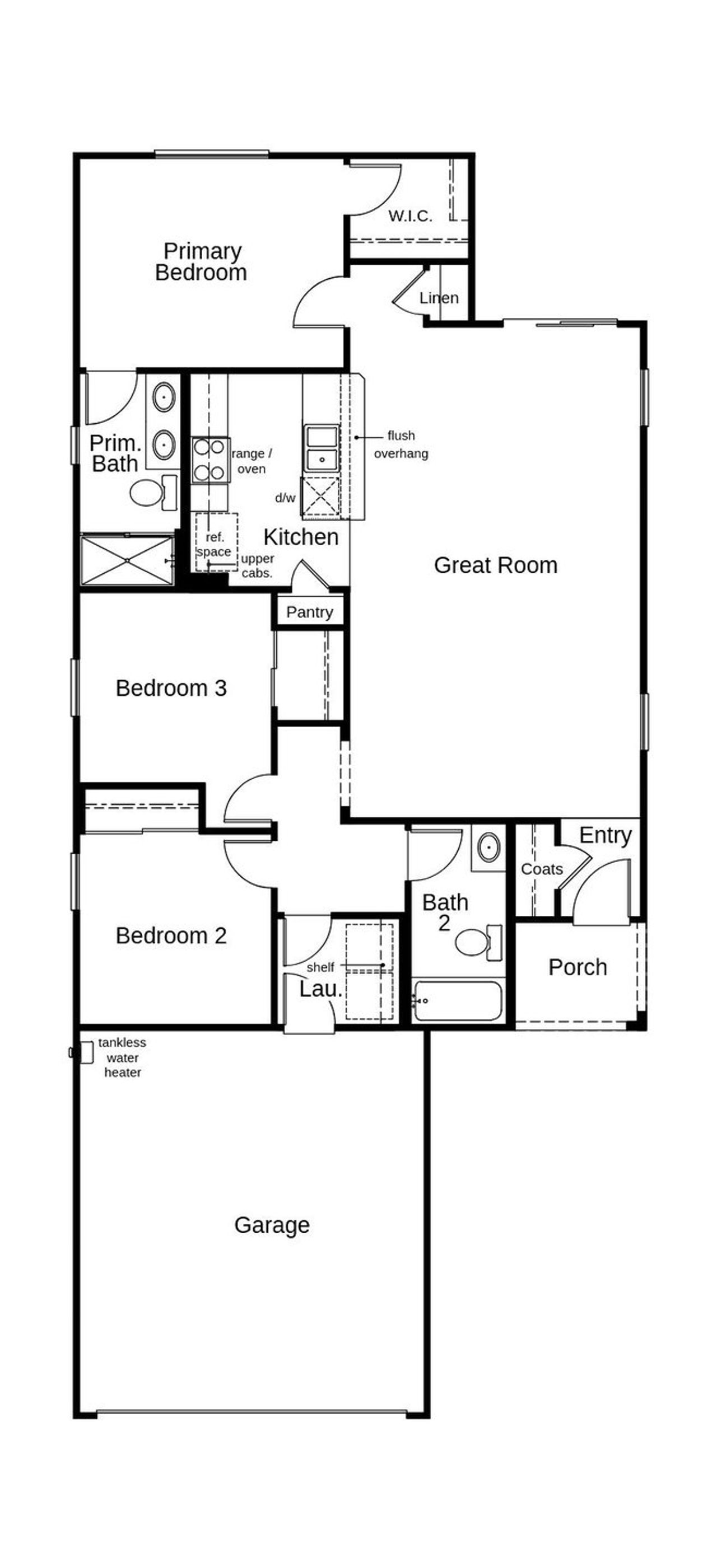 2D floor plan layout of this home in Cielo Reserve, Tucson, AZ (Image 2).