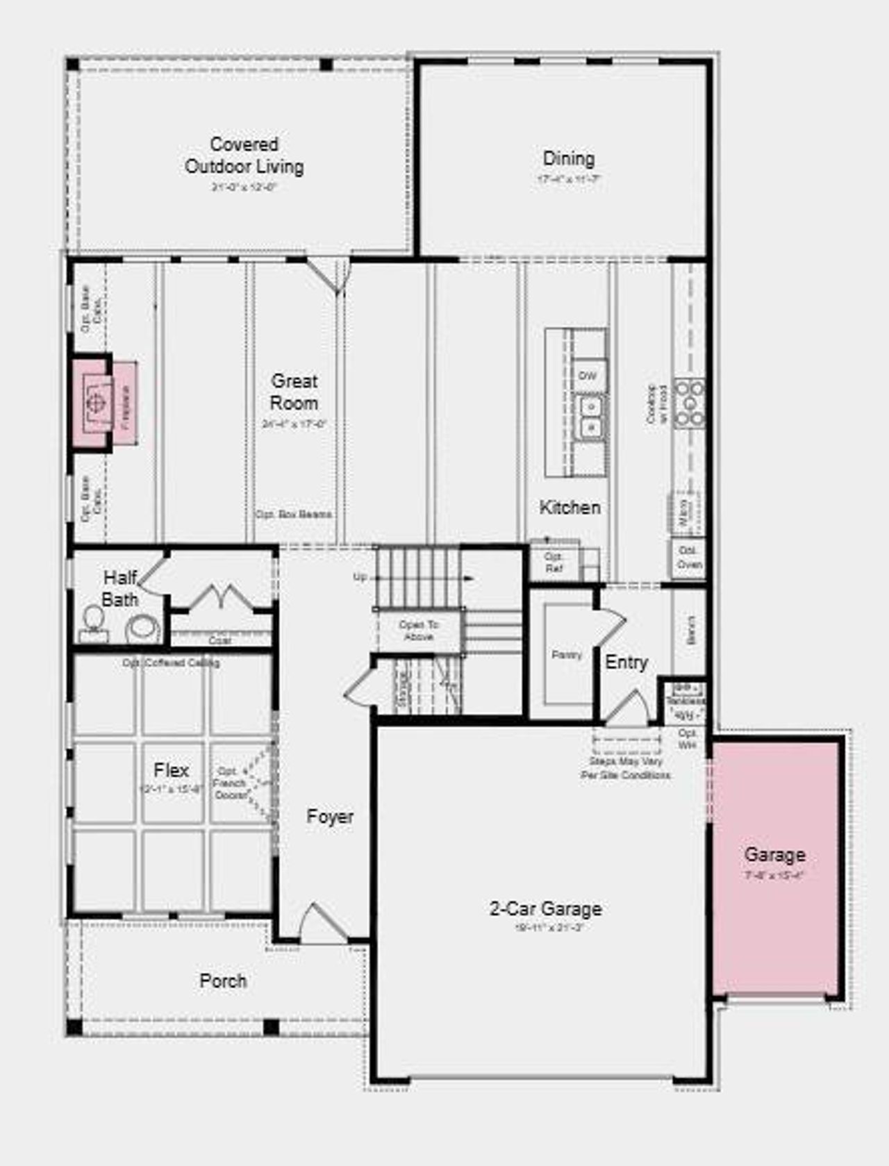 2D floor plan layout of this home in Towson Village, Peachtree City, GA (Image 2).
