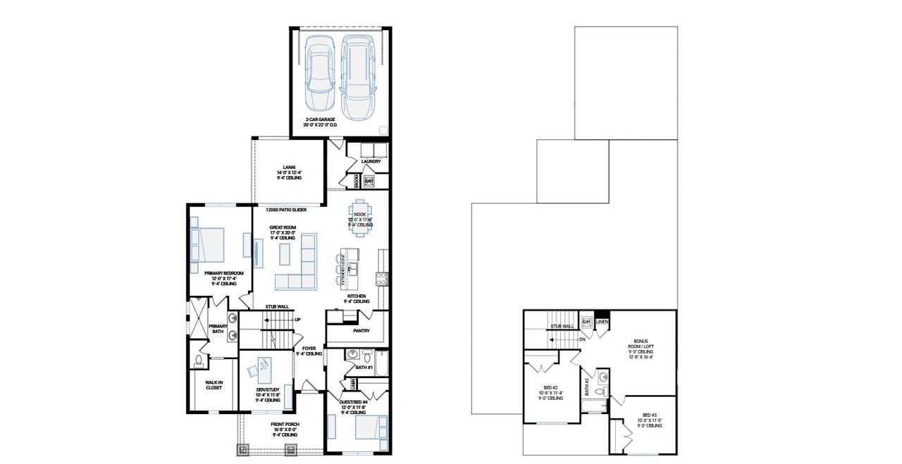 2D floor plan layout for the Tradewind by Cardel Homes in Seaflower, Bradenton, FL (Image 2). 2D floor plan layout for the Tradewind by Cardel Homes in Seaflower, Bradenton, FL (Image 2).