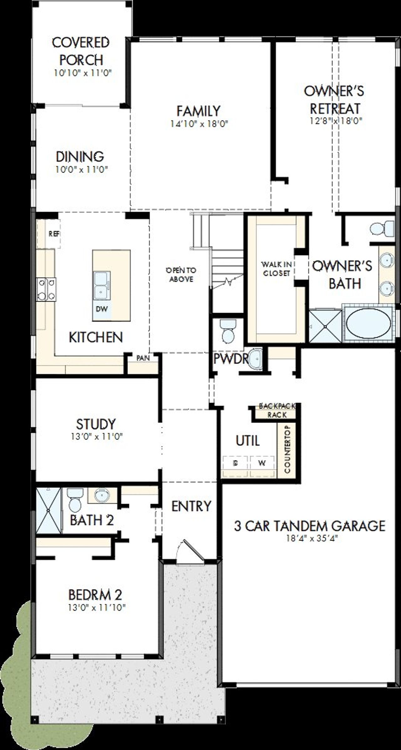 2D floor plan layout of this home in Two Step Farm - Enclave Collection, Montgomery, TX (Image 2). 2D floor plan layout of this home in Two Step Farm - Enclave Collection, Montgomery, TX (Image 2).