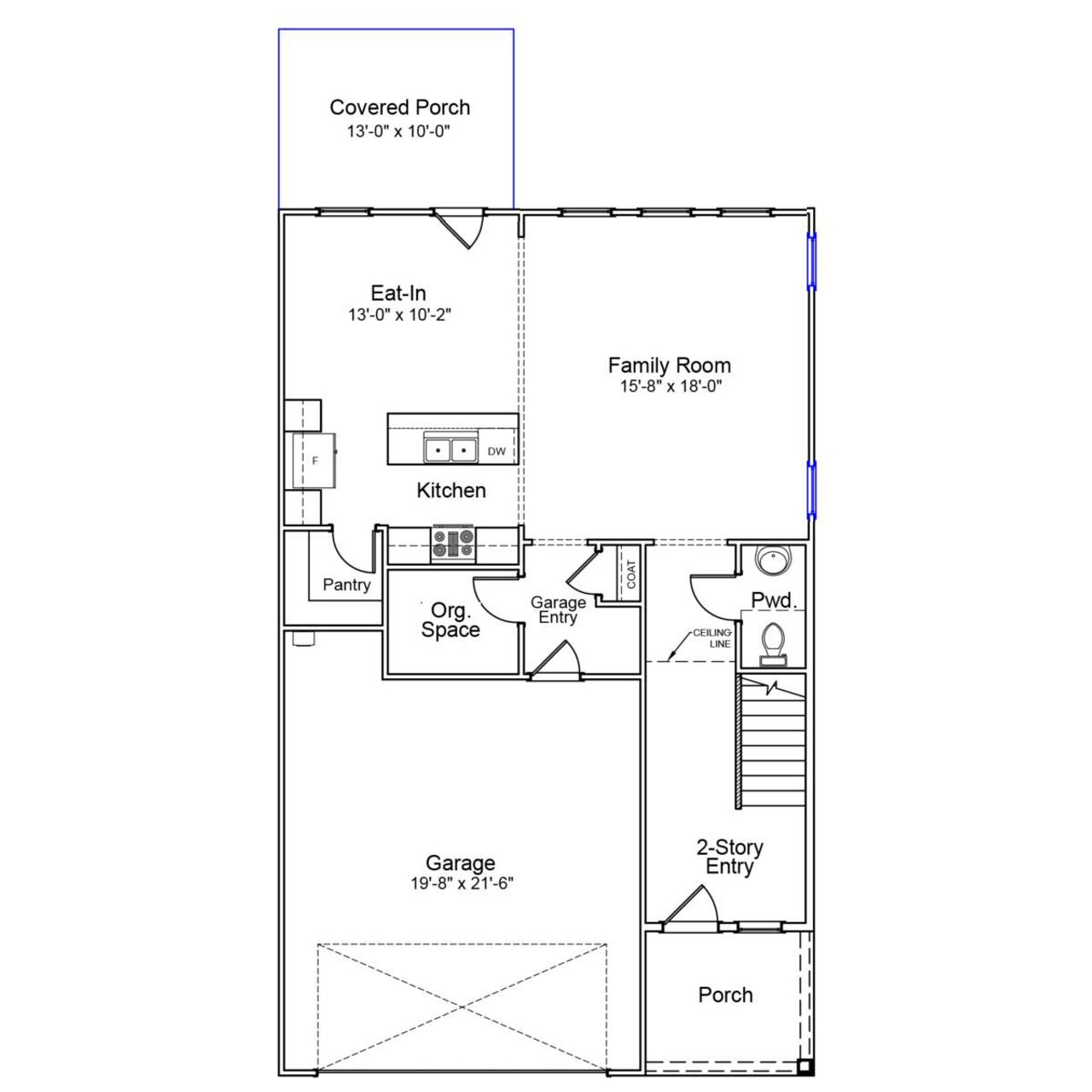2D floor plan layout of this home in Sweetbrier, Durham, NC (Image 2).