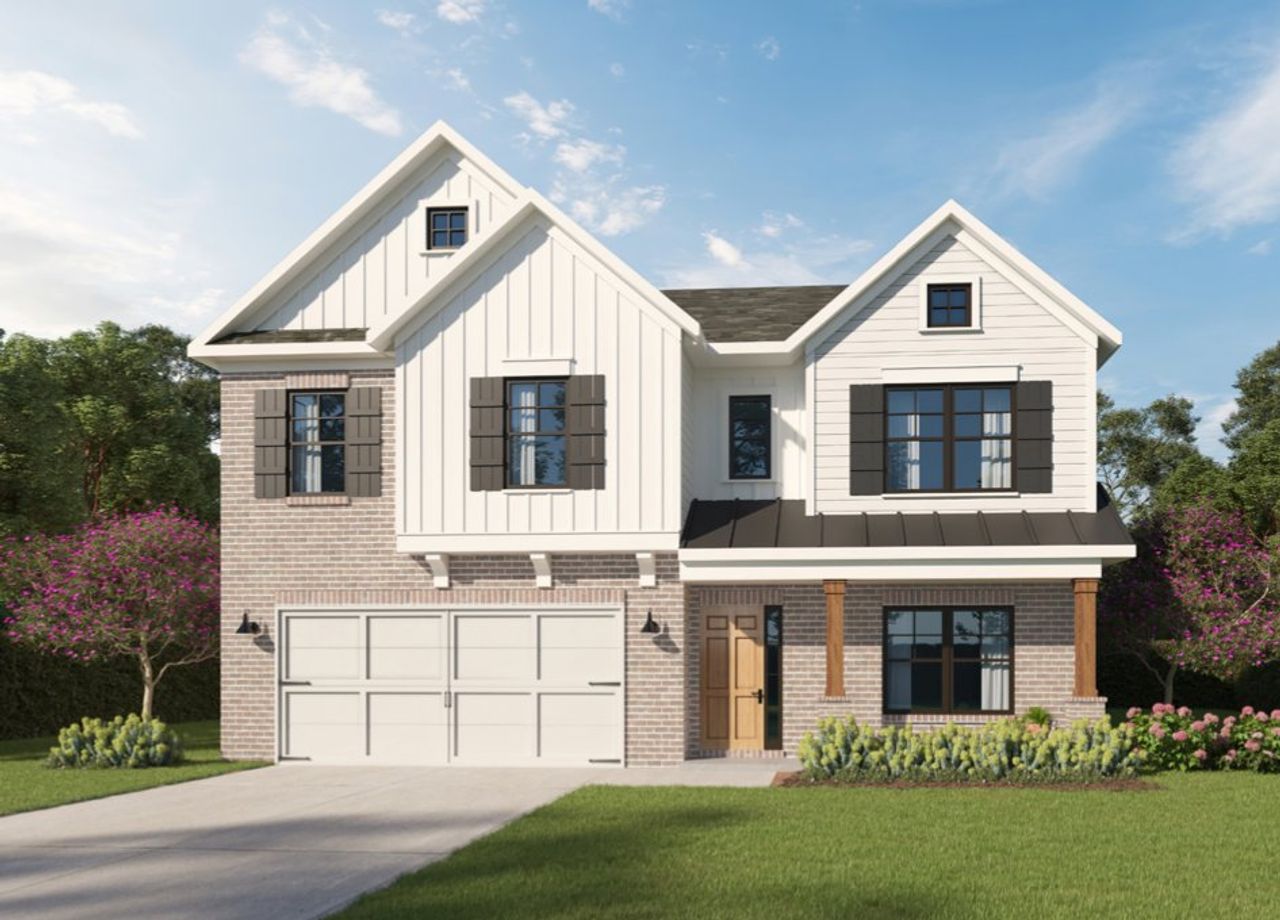 Representative exterior photo of a completed home built from the Monroe by Kerley Family Homes in Springside Reserve, Powder Springs, GA (Image 2).