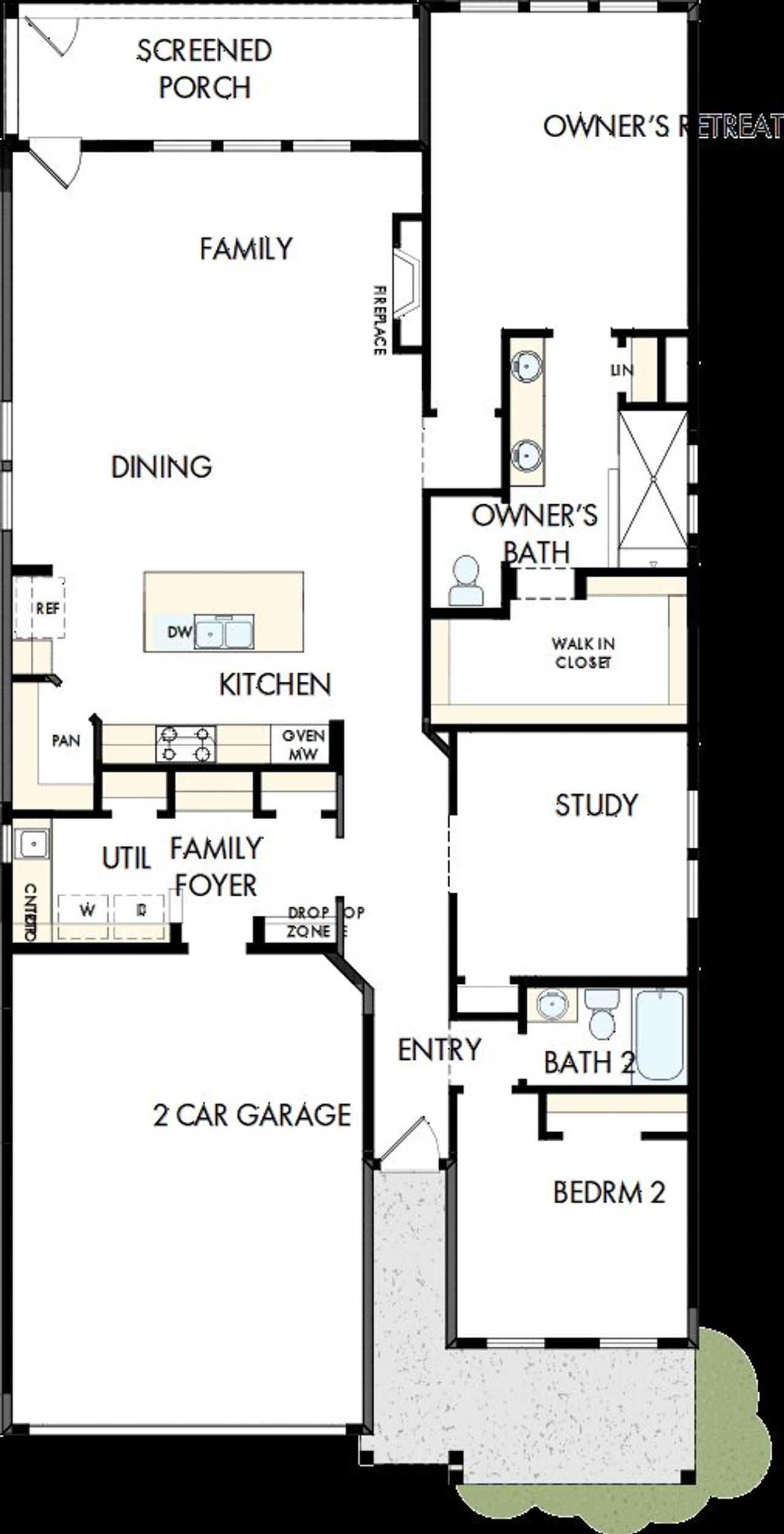 2D floor plan layout of this home in Encore at Streamside - Classic Series, Waxhaw, NC (Image 2). 2D floor plan layout of this home in Encore at Streamside - Classic Series, Waxhaw, NC (Image 2).