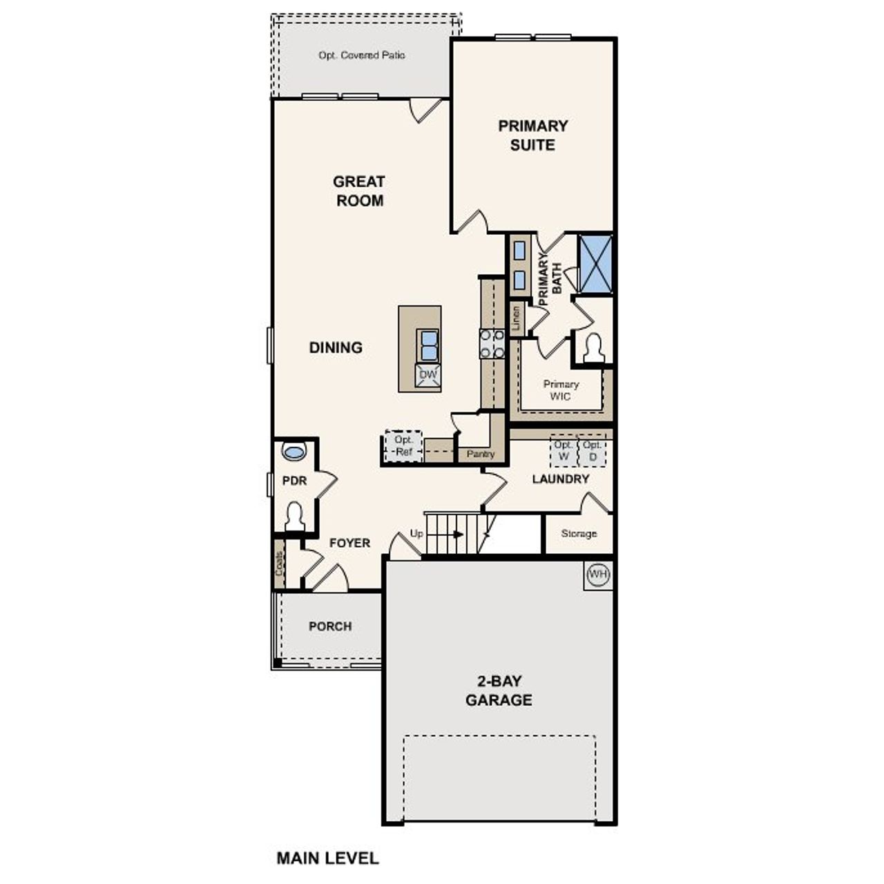 2D floor plan layout of this home in Ambergrove, Royse City, TX (Image 2).