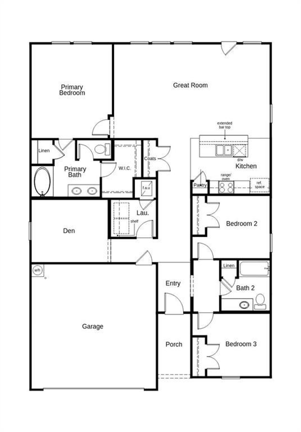 2D floor plan layout of this home in , Seagoville, TX (Image 2).