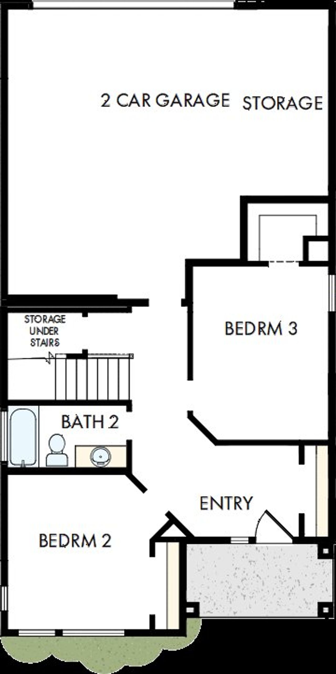 2D floor plan layout of this home in Baseline Peaks Collection, Broomfield, CO (Image 2).