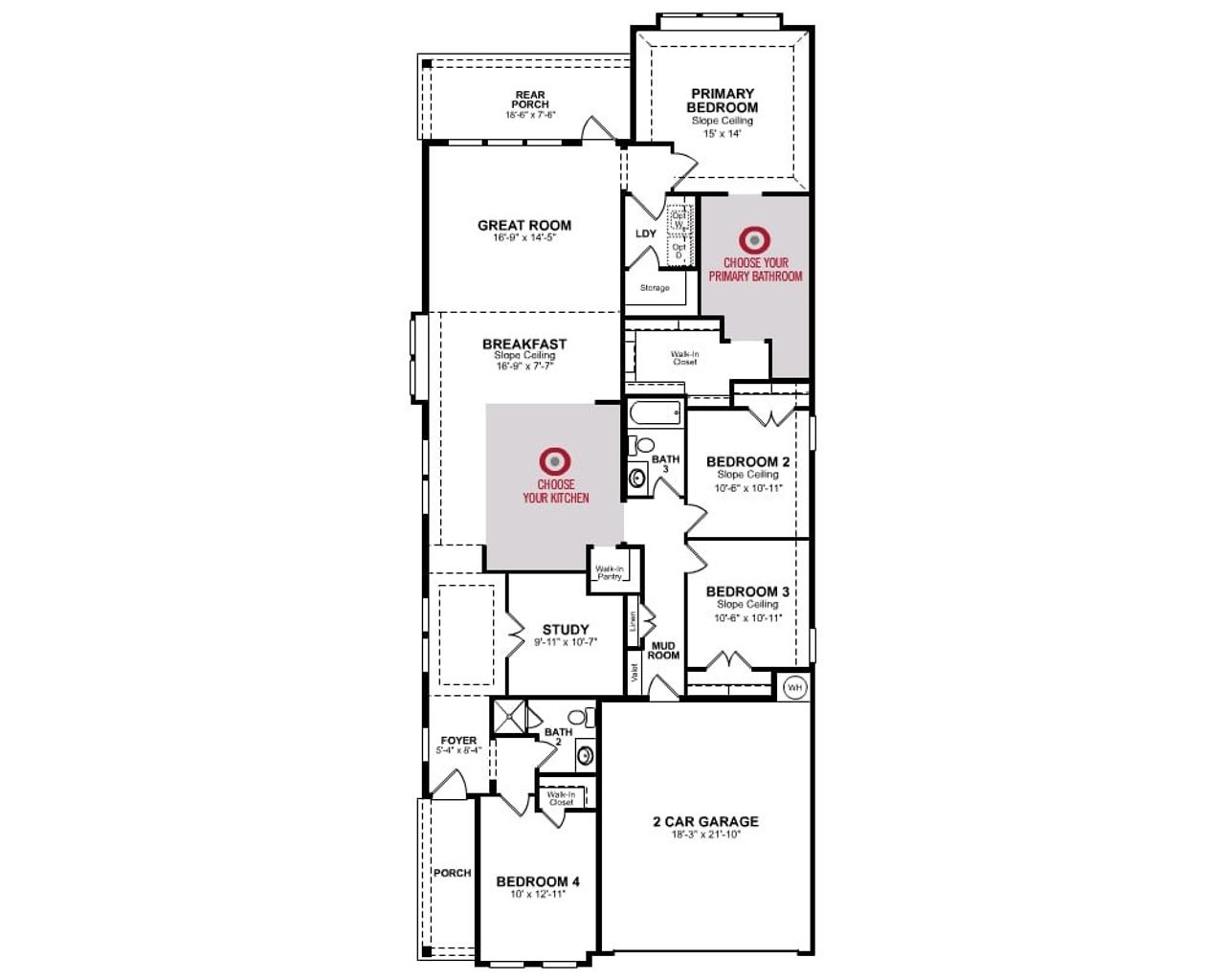 2D floor plan layout of this home in Amira, Tomball, TX (Image 2).