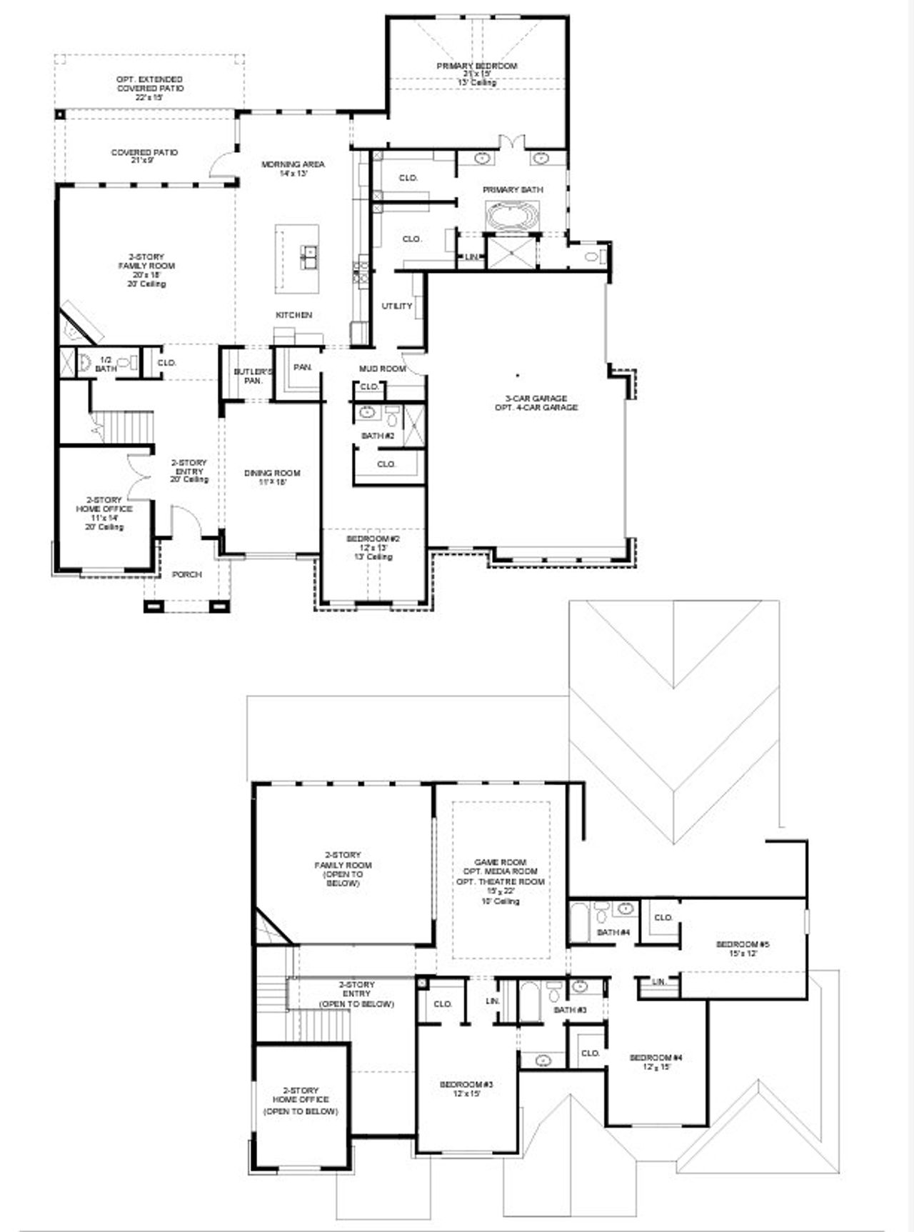 2D floor plan layout for the 4134A by Perry Homes in Megan's Landing 1/2 Acre, Castroville, TX (Image 2). 2D floor plan layout for the 4134A by Perry Homes in Megan's Landing 1/2 Acre, Castroville, TX (Image 2).