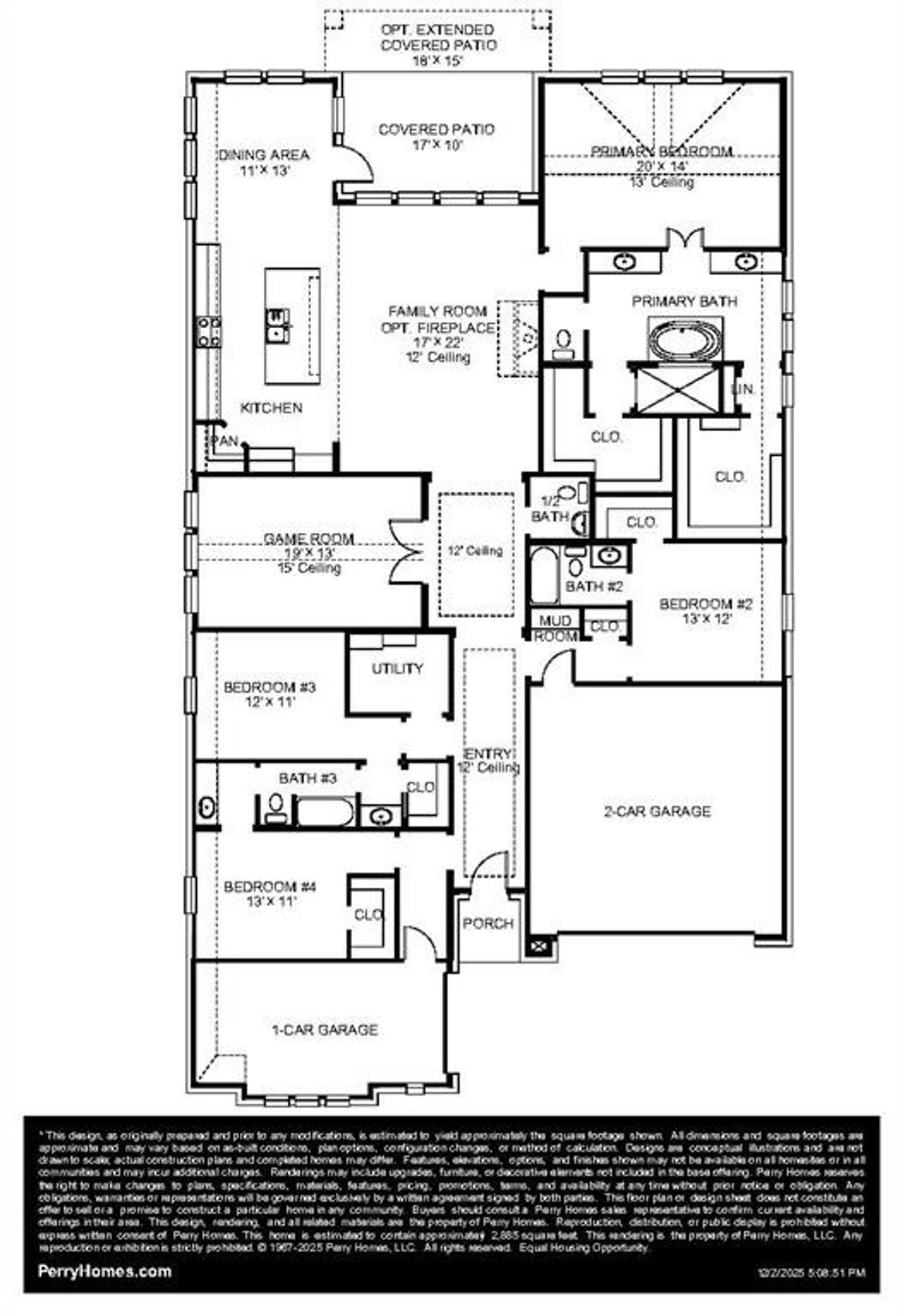 2D floor plan layout of this home in Lakewood Village, Lakewood Village, TX (Image 2).