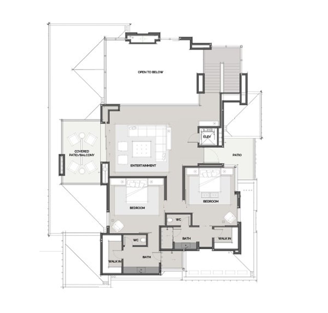 2D floor plan layout for the RC-1 by Five Star Development in The Ritz-Carlton Residences Paradise Valley, Paradise Valley, AZ (Image 2).