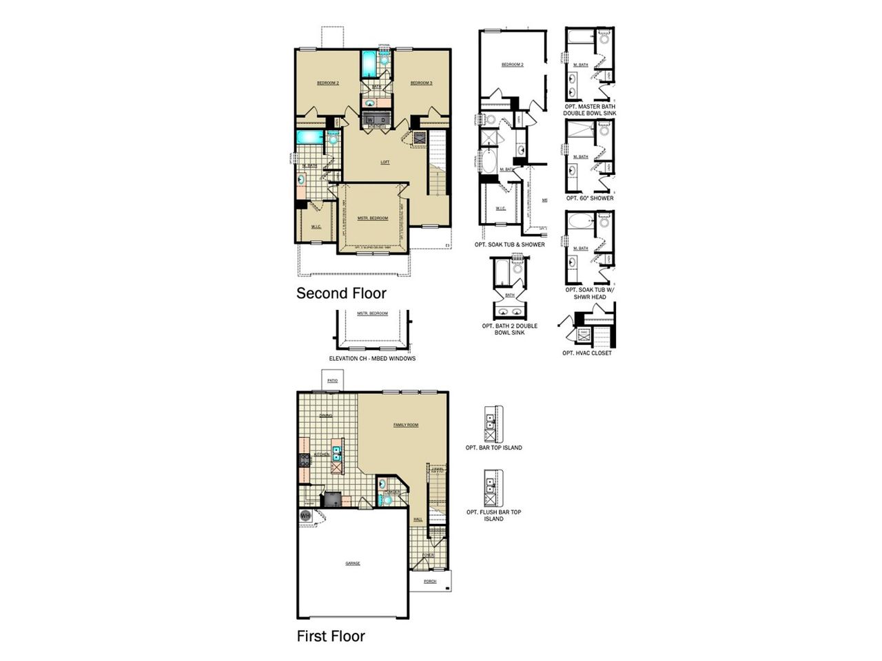 2D floor plan layout for the RC Camden by Lennar in Guadalupe Ridge, New Braunfels, TX (Image 2).