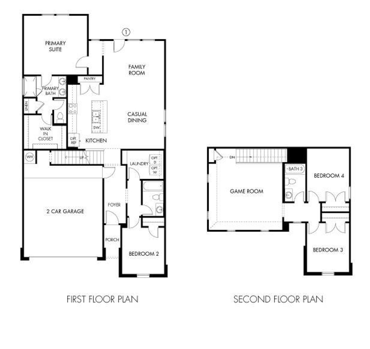 2D floor plan layout of this home in , New Caney, TX (Image 2).