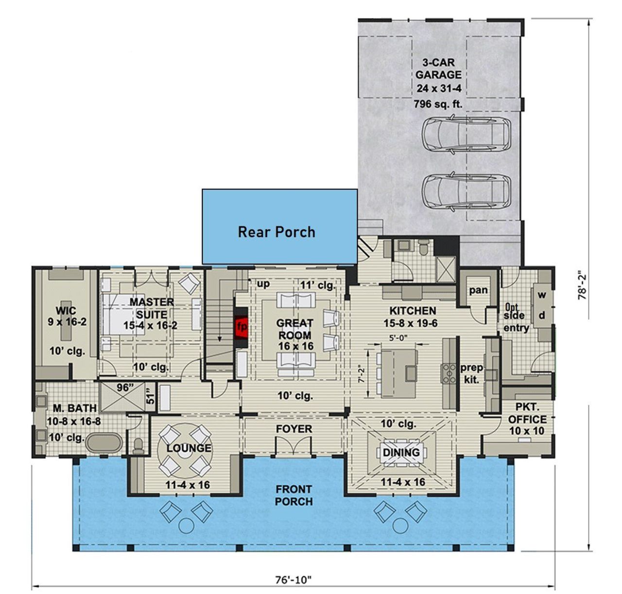 2D floor plan layout for the The Chelsea by Remington Custom Homes in Rancho Ladera, Aledo, TX (Image 2).