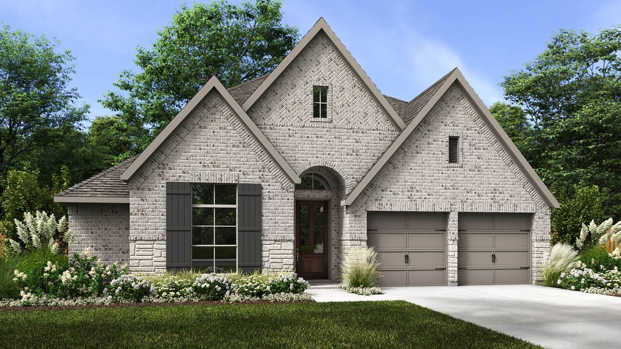 Representative exterior photo of a completed home built from the 2949W by Perry Homes in Colton 55', Todd Mission, TX (Image 2).
