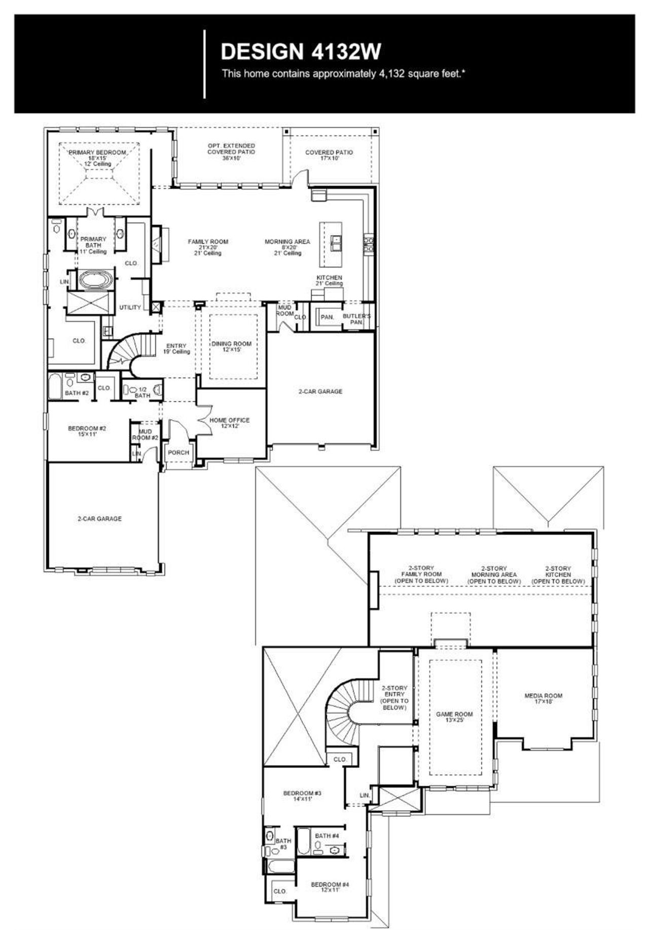 2D floor plan layout of this home in Valencia, Manvel, TX (Image 2).