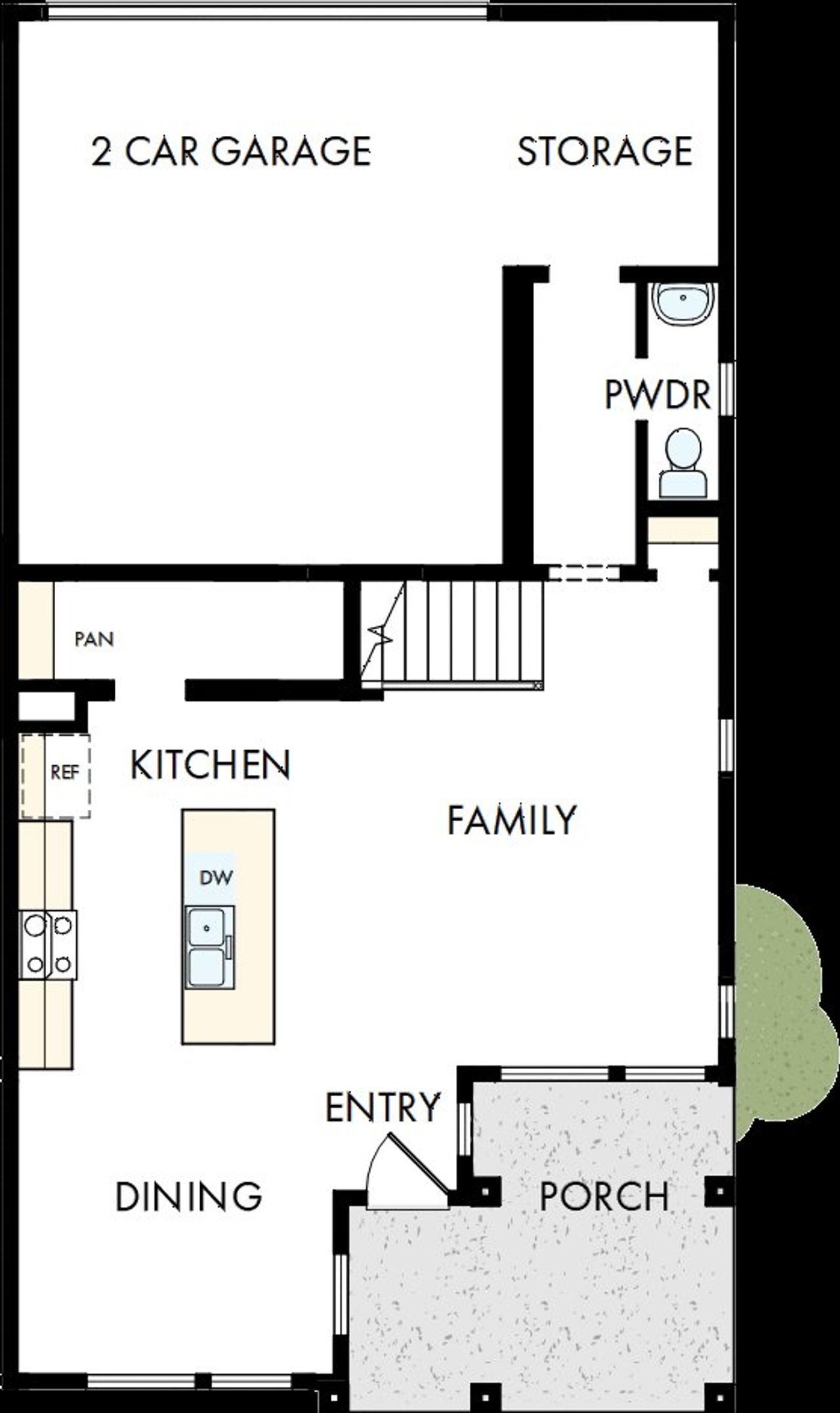 2D floor plan layout of this home in Baseline Peaks Collection, Broomfield, CO (Image 2).