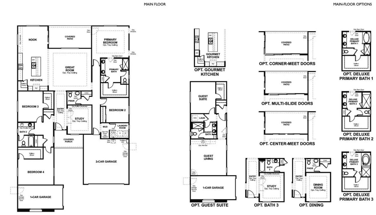 2D floor plan layout of this home in Estates at Laveen Vistas, Laveen, AZ (Image 2).