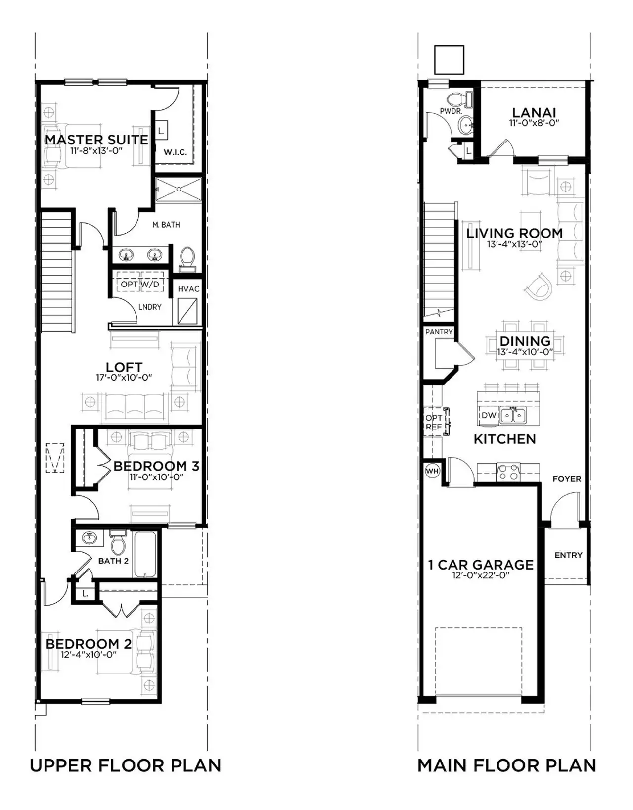 2D floor plan layout for the Cartagena by Casa Fresca Homes in Pasadena Woods, Dade City, FL (Image 2).