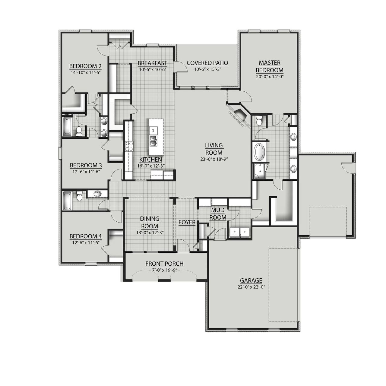 2D floor plan layout for the Jacob IV G by DSLD Homes in The Estates at Highland Reserves, Pleasant View, TN (Image 2). 2D floor plan layout for the Jacob IV G by DSLD Homes in The Estates at Highland Reserves, Pleasant View, TN (Image 2).