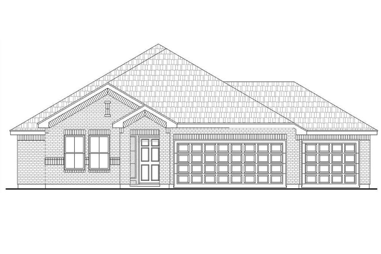 Representative exterior photo of a completed home built from the 1816 by Cyrene Homes in Cobblestone, Texas City, TX (Image 2).