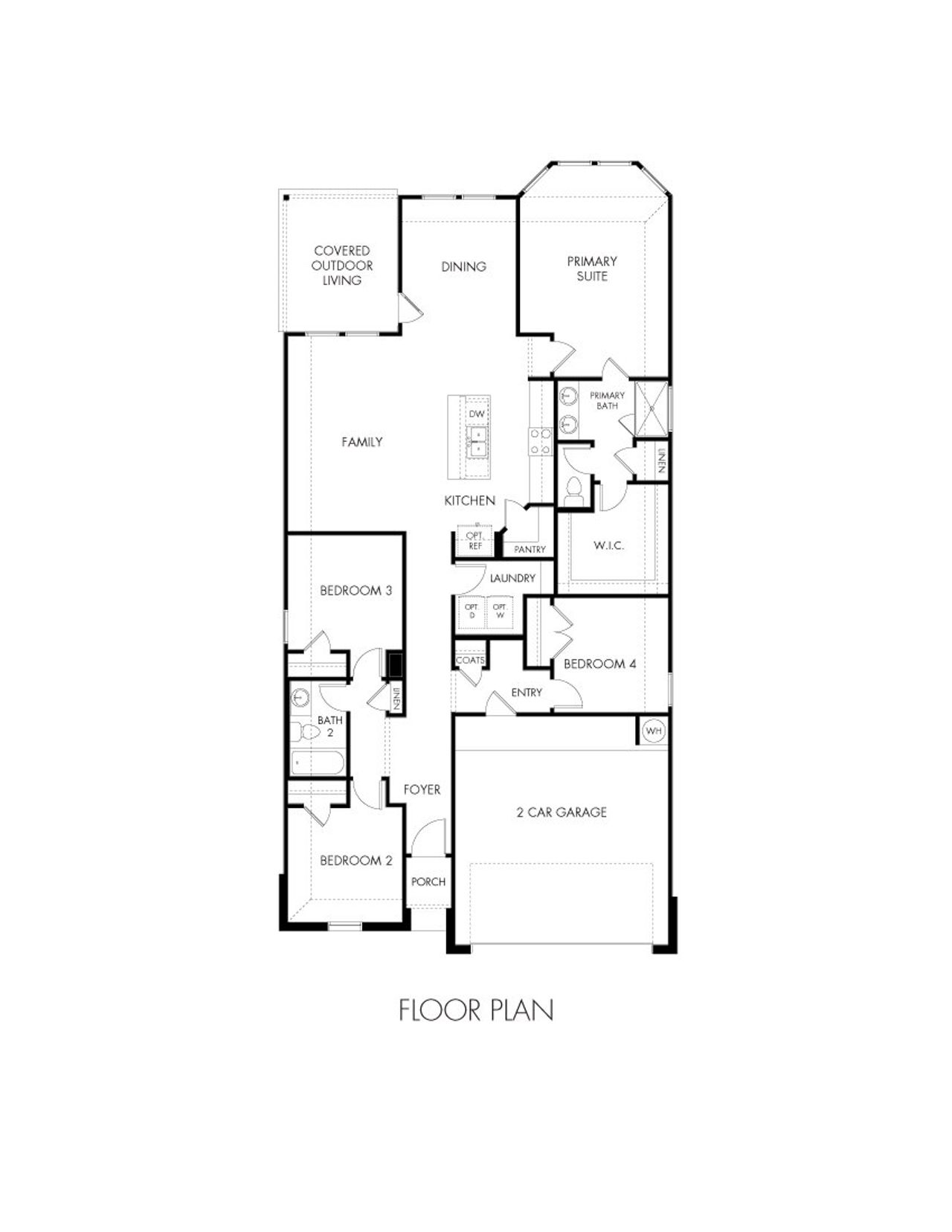 2D floor plan layout of this home in Butler Farms - Reserve Collection, Liberty Hill, TX (Image 2).