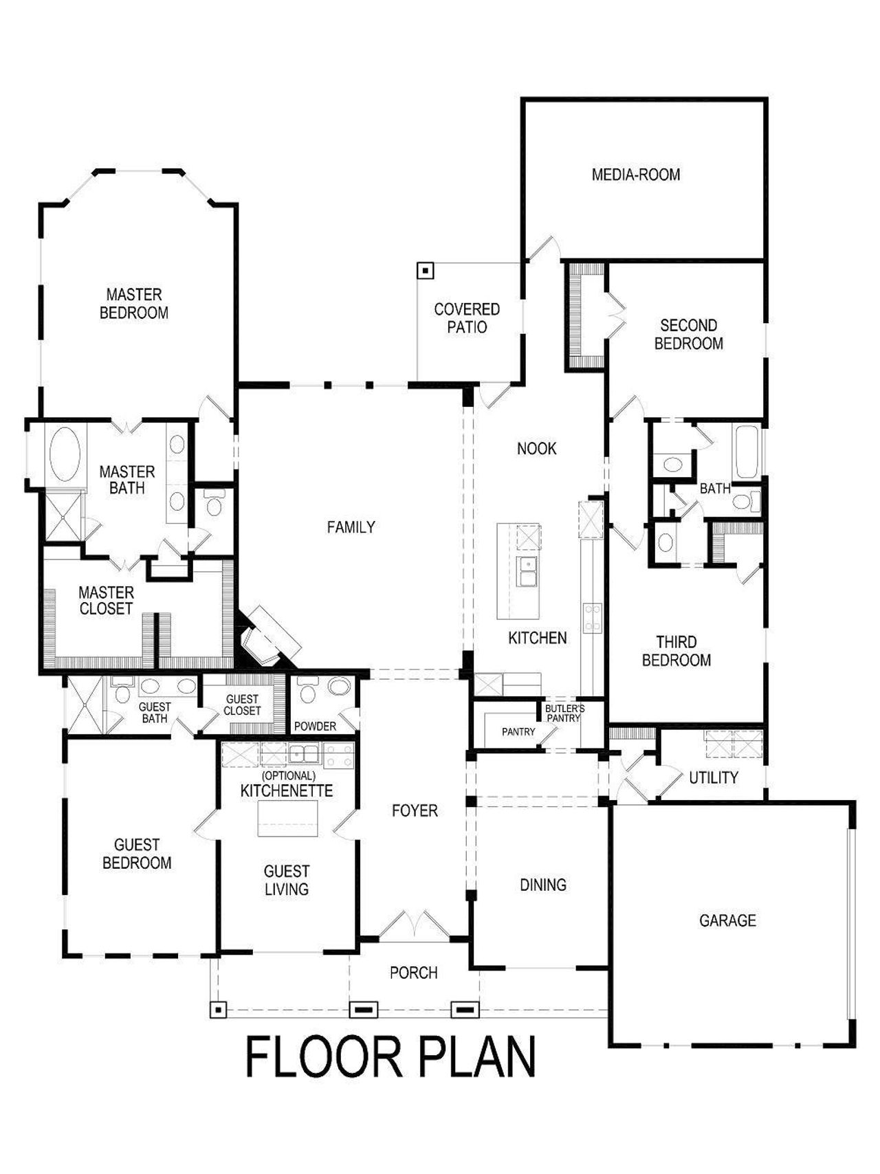 2D floor plan layout for the Winston FS (w/Media) by First Texas Homes in Broadmoor Estates, Ovilla, TX (Image 2). 2D floor plan layout for the Winston FS (w/Media) by First Texas Homes in Broadmoor Estates, Ovilla, TX (Image 2).