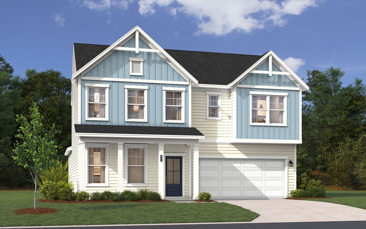 Representative exterior photo of a completed home built from the The Oakley by Stanley Martin Homes in Southbridge, Sumter, SC (Image 2).