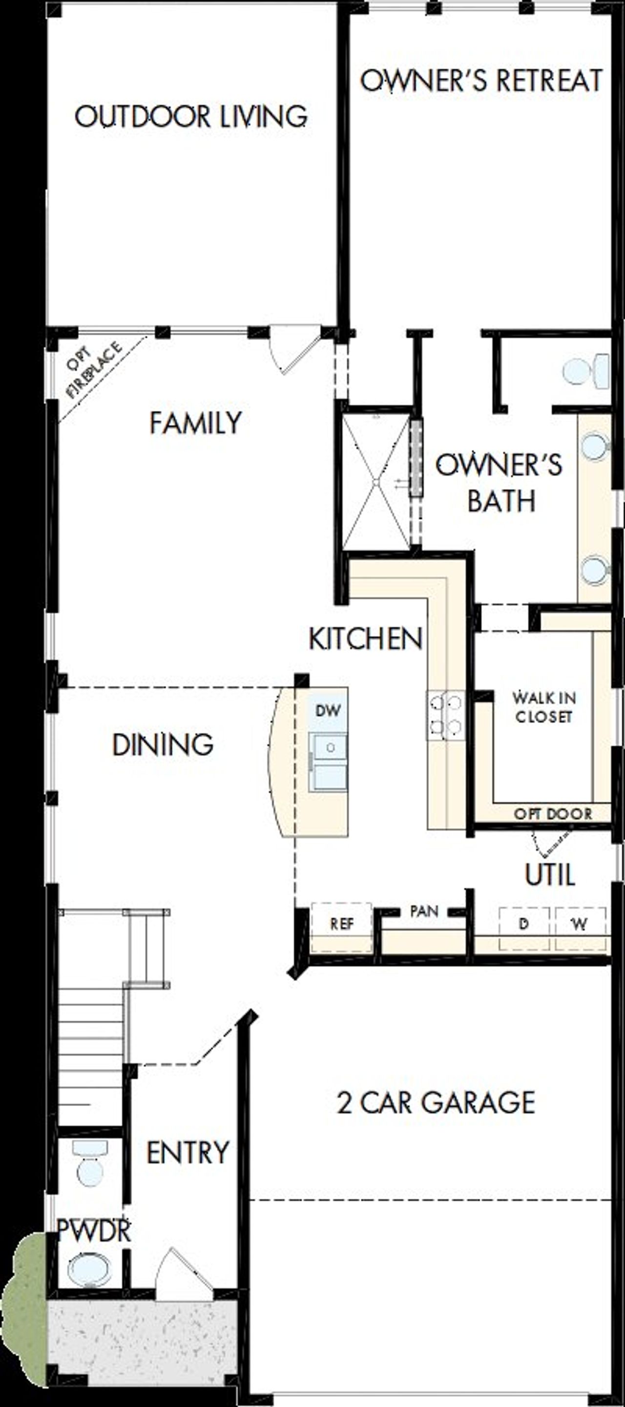 2D floor plan layout of this home in Prairieland Village - Grove Collection, Cypress, TX (Image 2). 2D floor plan layout of this home in Prairieland Village - Grove Collection, Cypress, TX (Image 2).