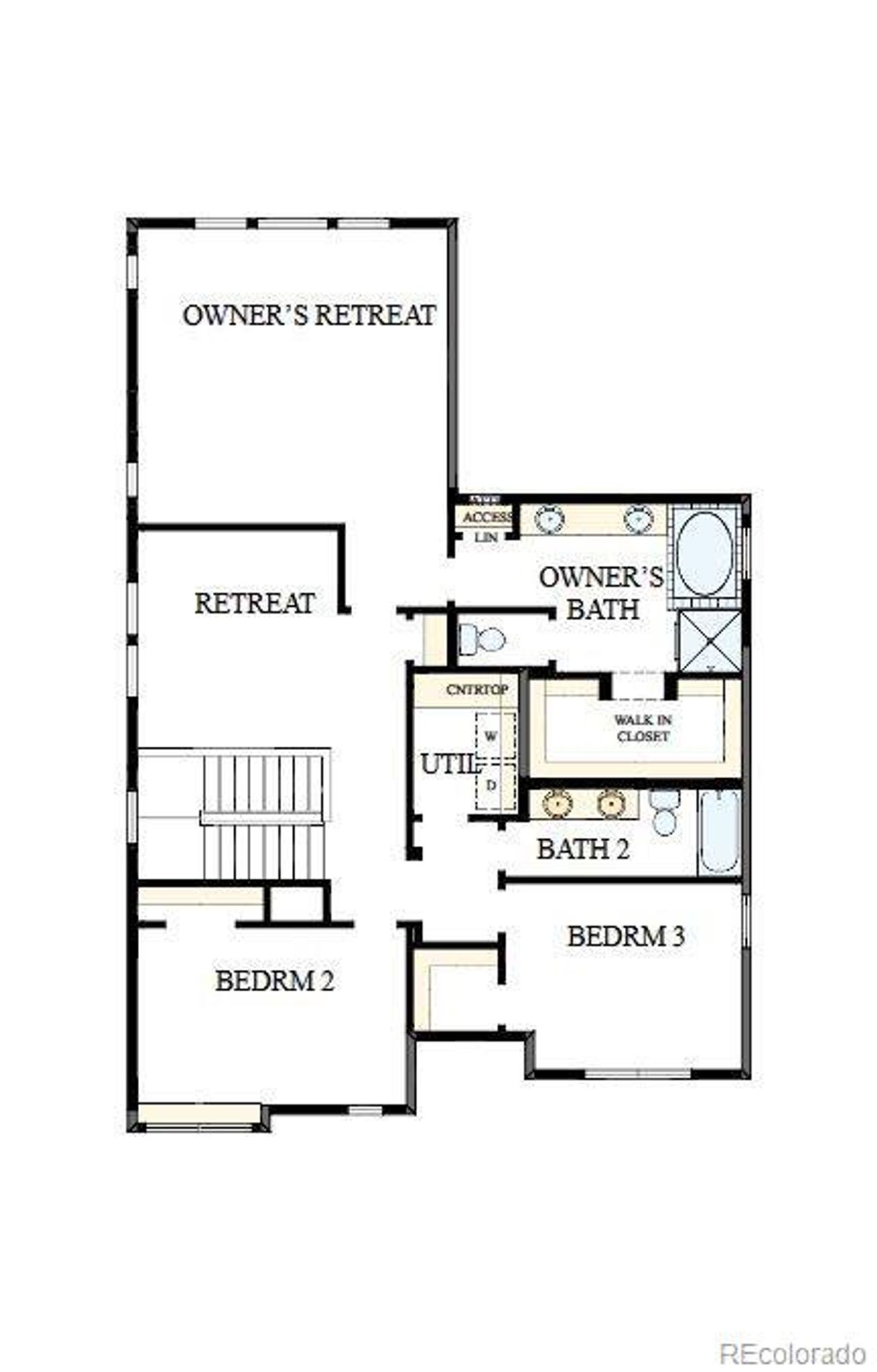 2D floor plan layout of this home in Painted Prairie Cottage, Aurora, CO (Image 2). 2D floor plan layout of this home in Painted Prairie Cottage, Aurora, CO (Image 2).
