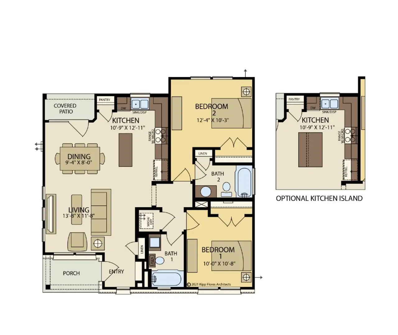 2D floor plan layout of this home in Garten Haus, New Braunfels, TX (Image 2).