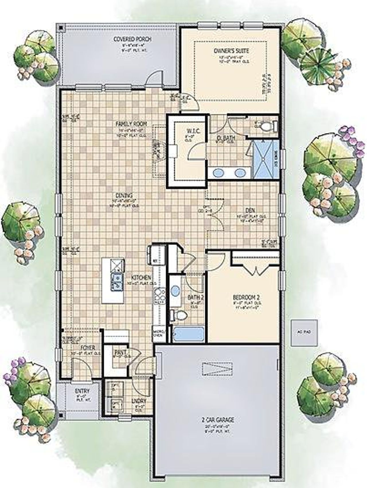 2D floor plan layout of this home in Towne Lake, Cypress, TX (Image 2).