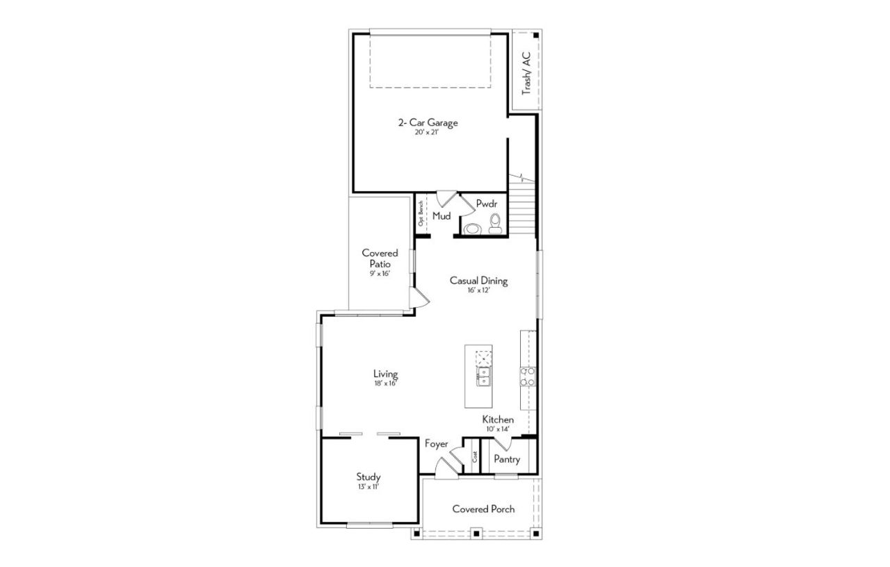 2D floor plan layout of this home in Indigo, Richmond, TX (Image 2).