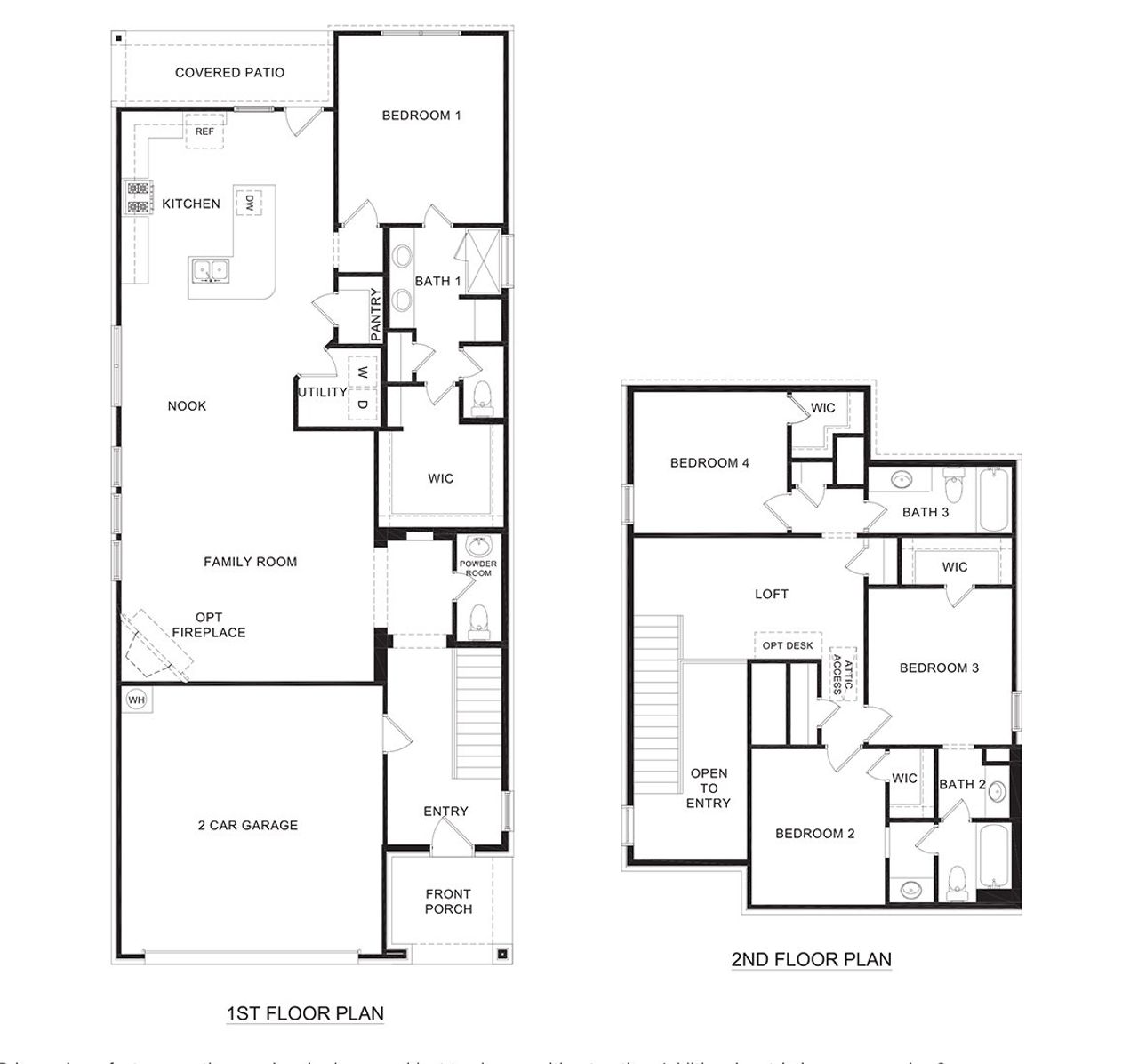 2D floor plan layout of this home in The Woods at Lindsey Place, Anna, TX (Image 2).