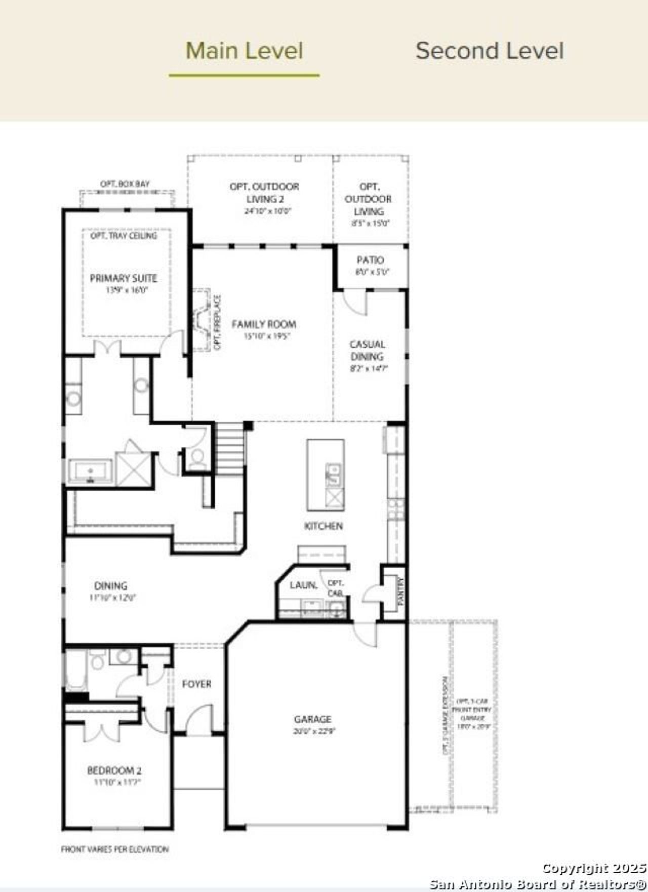 2D floor plan layout of this home in Haby Hill 50s, San Antonio, TX (Image 2).