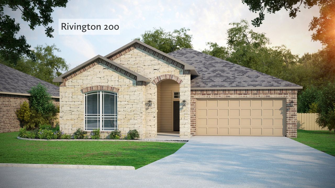 Image 2 representing the Rivington II by Omega Builders in Drake's Landing, Salado, TX.