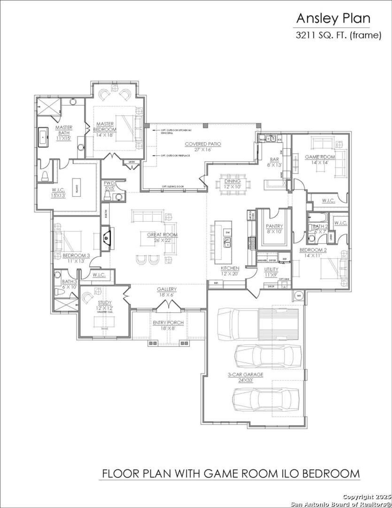 2D floor plan layout of this home in Mystic Shores, Spring Branch, TX (Image 2). 2D floor plan layout of this home in Mystic Shores, Spring Branch, TX (Image 2).
