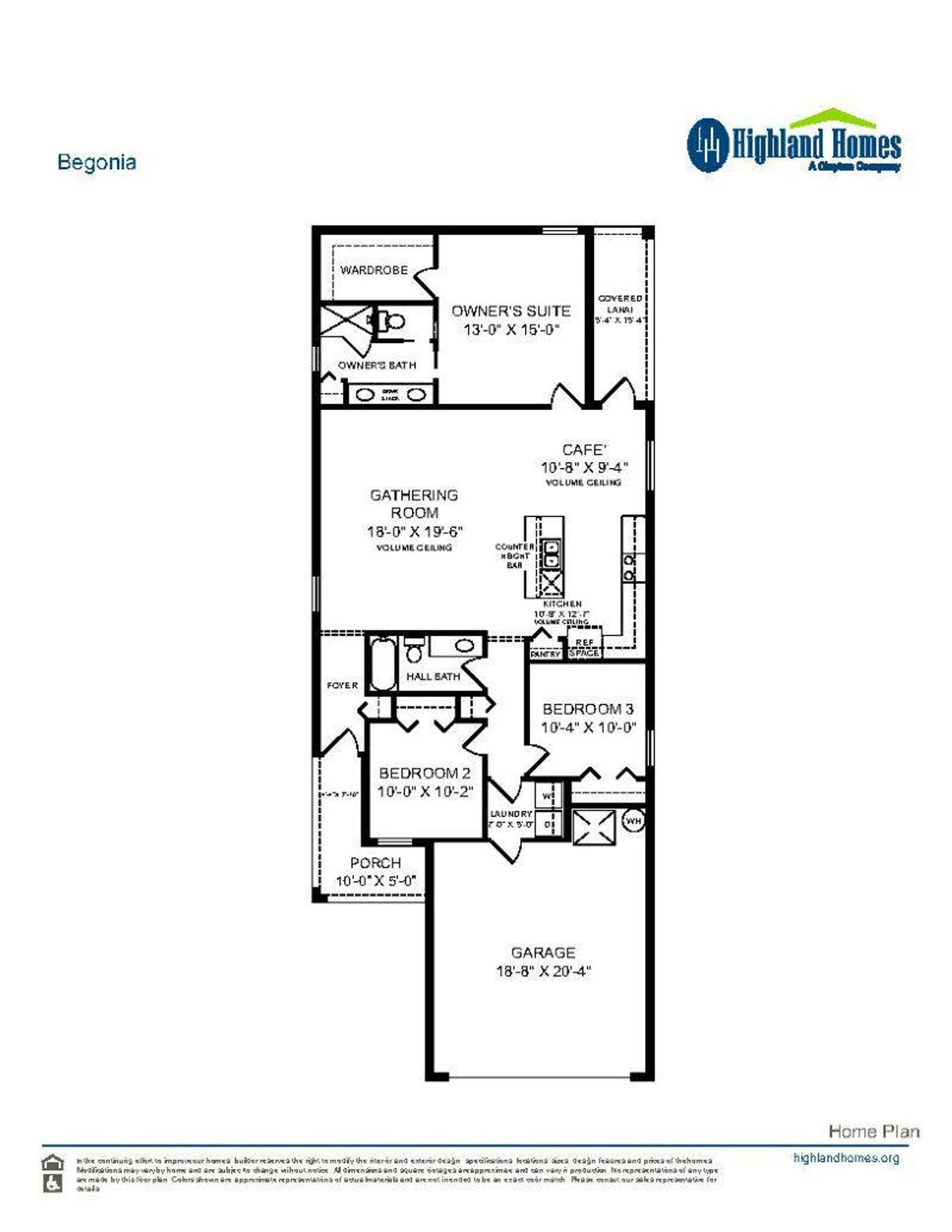 Begonia - Home Layout