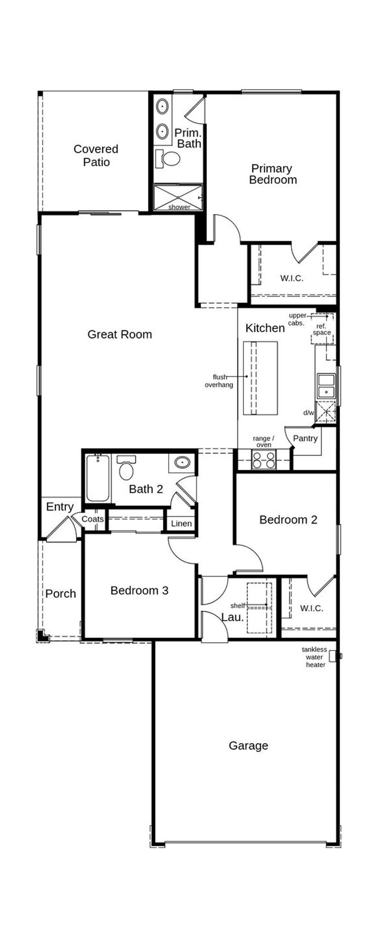 2D floor plan layout of this home in Wildflower Reserve, Tucson, AZ (Image 2).