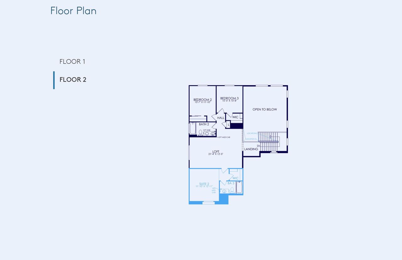 2D floor plan layout of this home in Legado West, Queen Creek, AZ (Image 2).