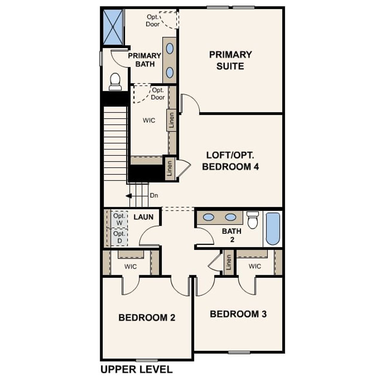 2D floor plan layout of this home in The Ridge Collection at North Copper Canyon, Surprise, AZ (Image 2).