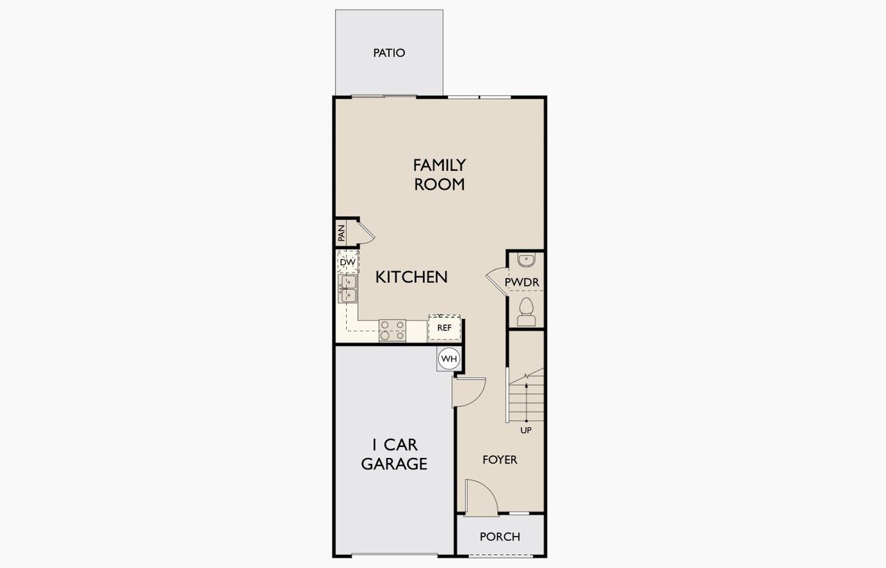2D floor plan layout of this home in Clinton Townhomes, Dade City, FL (Image 2).
