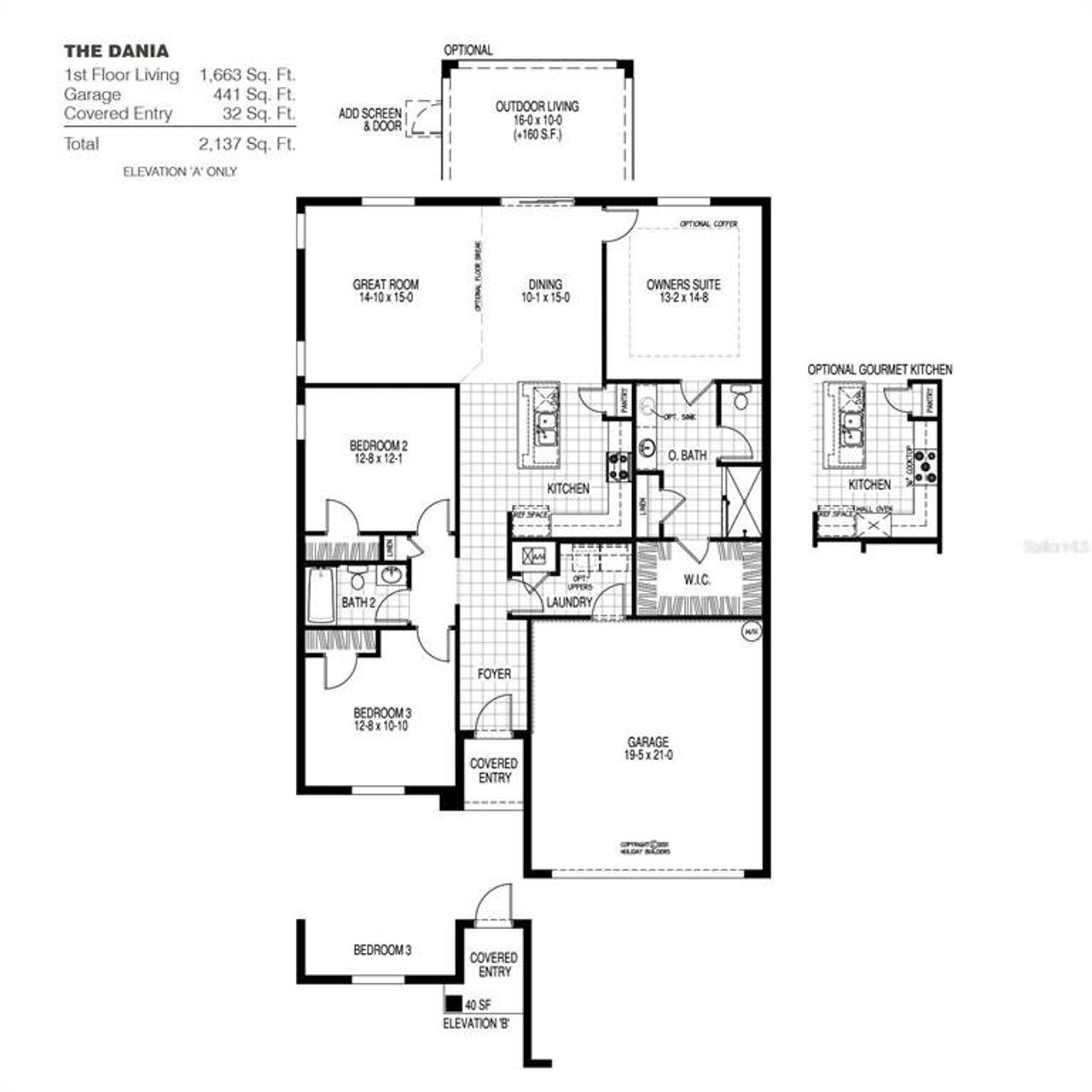 2D floor plan layout of this home in Eden Hills, Lake Alfred, FL (Image 2).