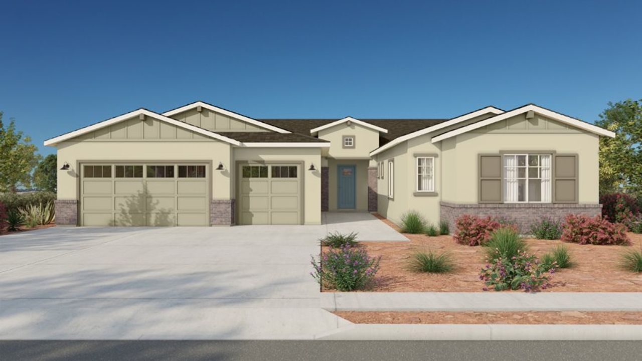 Representative exterior photo of a completed home built from the 3343 by Homes by Towne in Salero, Laveen, AZ (Image 2).