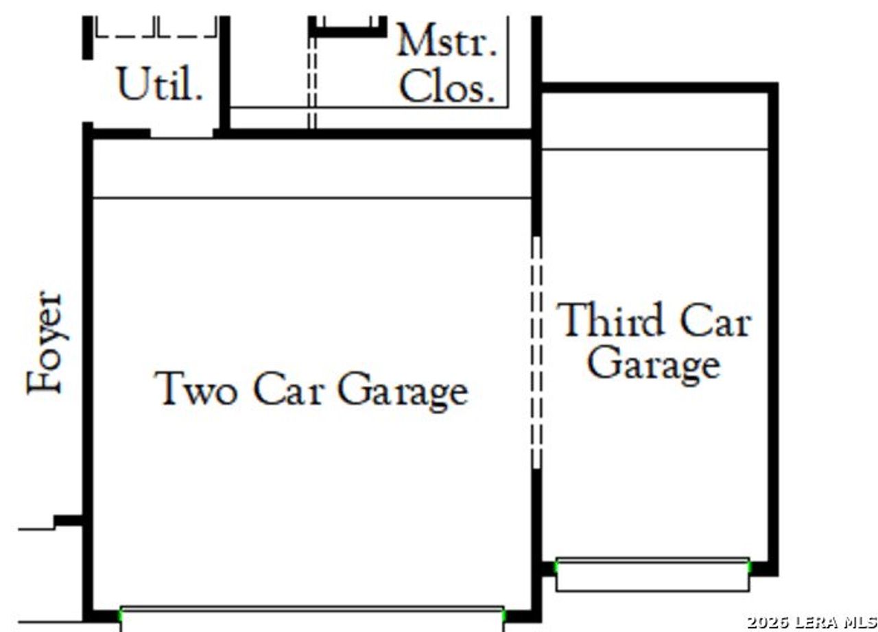 2D floor plan layout of this home in Hickory Ridge, Elmendorf, TX (Image 2).