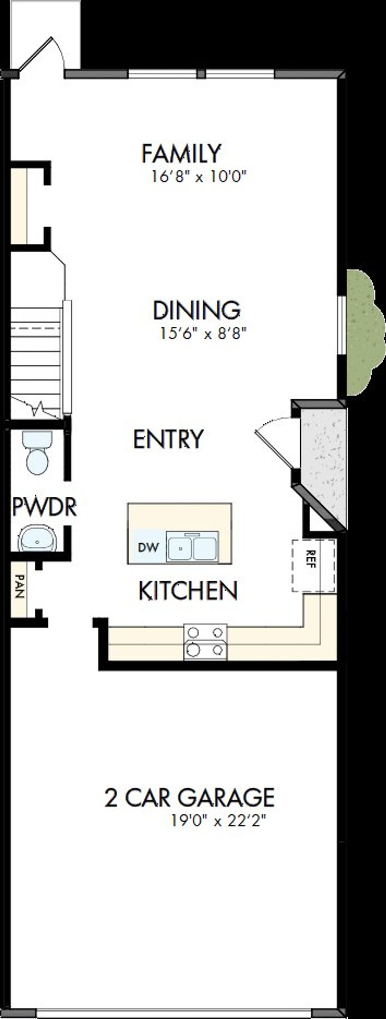 2D floor plan layout of this home in Waterset Townhomes, Apollo Beach, FL (Image 2). 2D floor plan layout of this home in Waterset Townhomes, Apollo Beach, FL (Image 2).