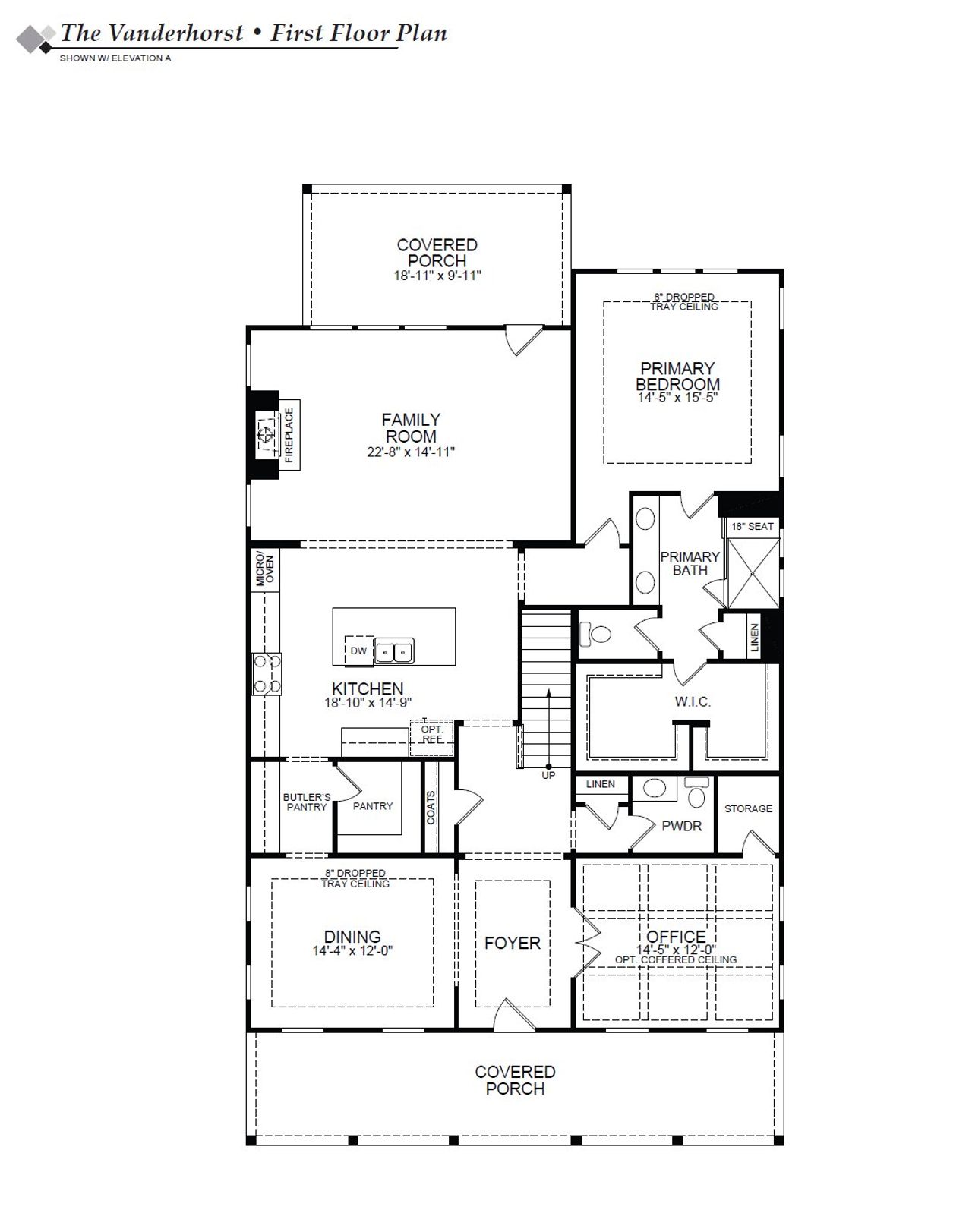 2D floor plan layout of this home in Clubside Reserve at Summerlake, Lexington, SC (Image 2).